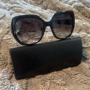Fendi Black Oversized Sunglasses with Case